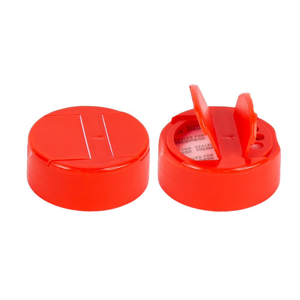 48/485 Red 3 Hole Flapper® Spice Cap with Pressure-Sensitive Foam